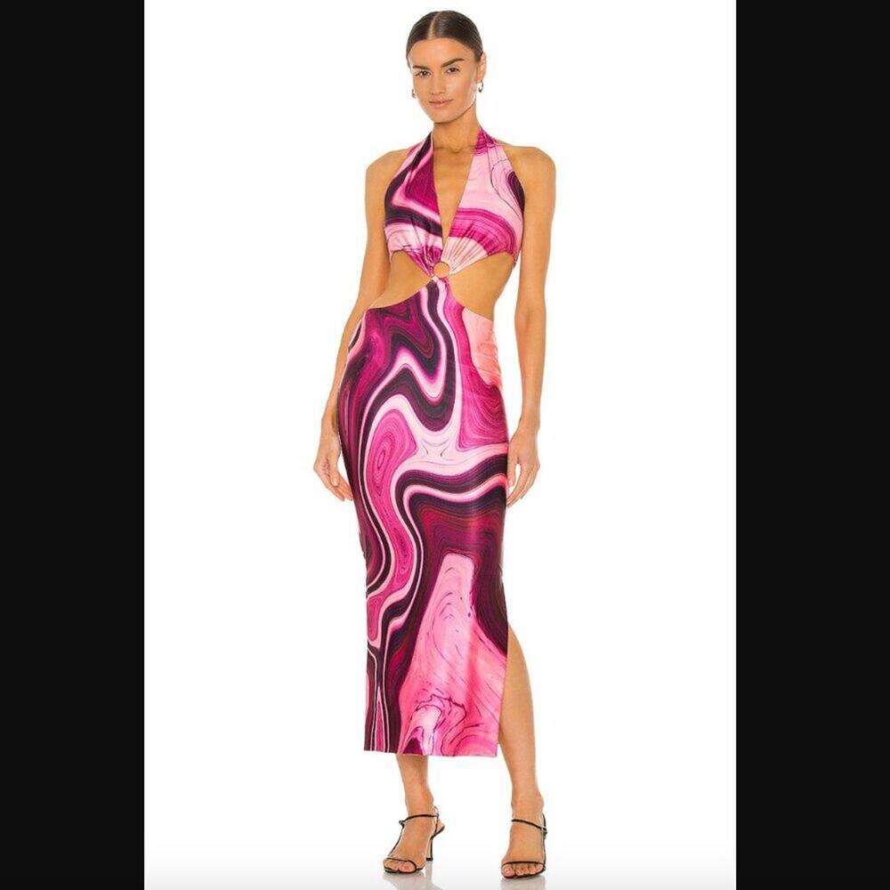 Farai London Gaia Long Dress Purple size XS
